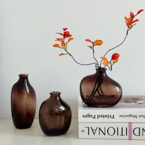 vase marron transparent