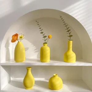 vase céramique jaune