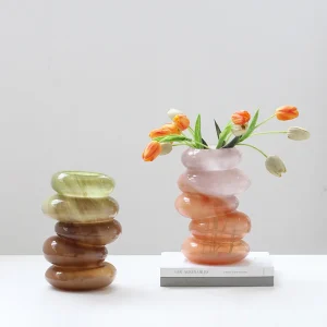 vase verre galet