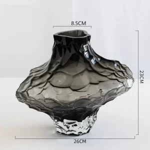 vase en verre noir