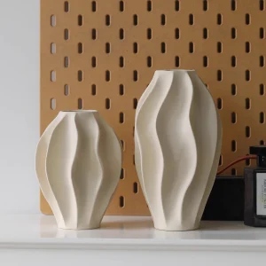 vase céramique beige