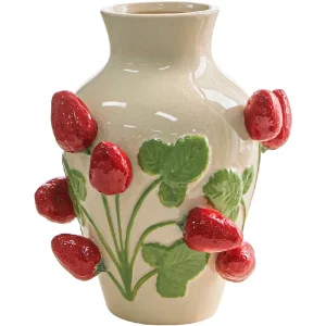 Vase avec fraises