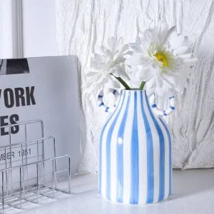 vase céramique bleu