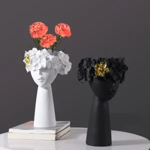 vase en forme de visage