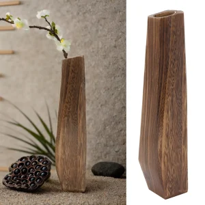 vase bois haut