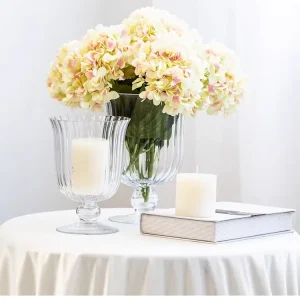 vase en verre sur pied