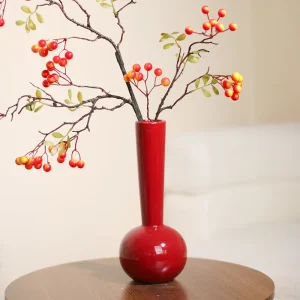 Vase rouge céramique