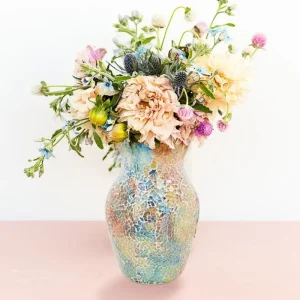 Vase en verre mosaïque